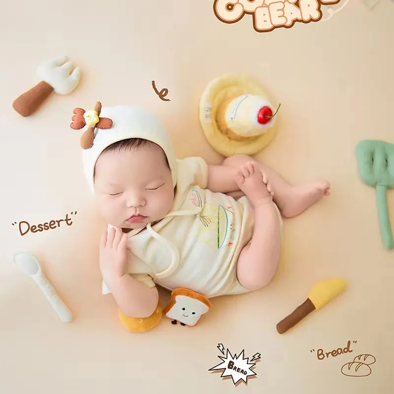 Baby Chef Cake Set - Newborn Photography Props - Image 3